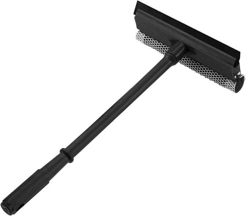 Bryquelin 15.9" Window Squeegee for Car,2 in 1 Window Cleaner with Long Stainless Steel Handle,Sponge Car Squeegee for Gas Station, Glass,Shower,Outdoor High Window Cleaning (15.9") - Image 1